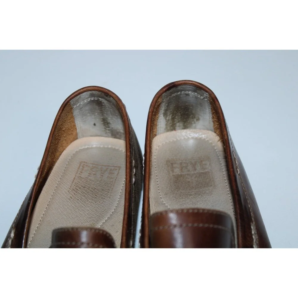 Frye Men's Size US 9.5 Brown Leather Lewis Venetian Loafers